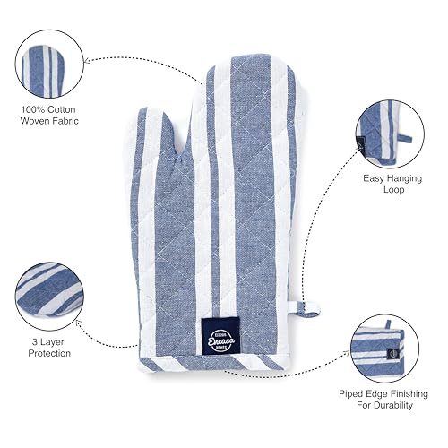 Oven Mitts Heat Resistant Kitchen Gloves (2 Count)