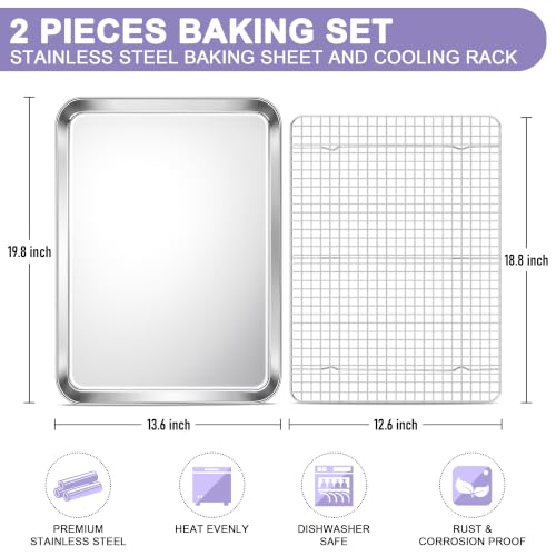 Large Baking Sheet with Wire Rack (2 Count)