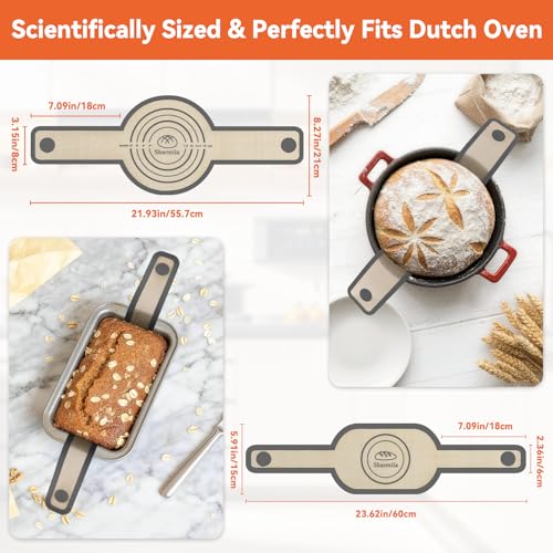2Pc Silicone Bread Sling for Dutch Oven Sourdough Baking Tools