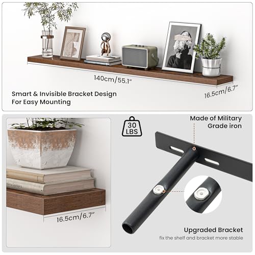 55 Inch Floating Shelves for Wall (2 Count)