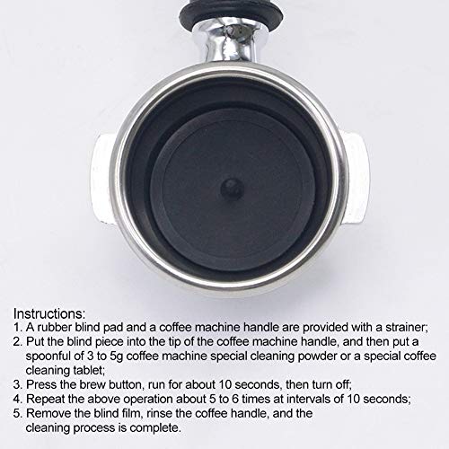 Blind Filter Coffee Pad Backflush Disk Rubber Backflush Filter Espresso Machine Rubber Backflush Disk Coffee Machine Parts for Espresso Machines Coffee Machines