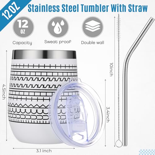 2 Pcs 12 oz Funny Message Coffee Mug Birthday White Elephant Gifts Stainless Steel Insulated Tumblers Wine Cup Gag Gift for for Employee Appreciation Coworkers Friends Father (2 Count)