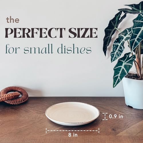 Ceramic Helix Swirl Salad Plates Set of 6 (6 Count)