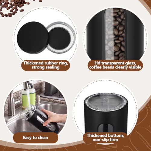 Stainless Steel Coffee Grounds Canisters Container with Shelf (3 Count)