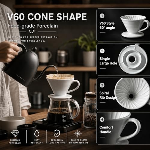Ceramic Pour Over Coffee Dripper