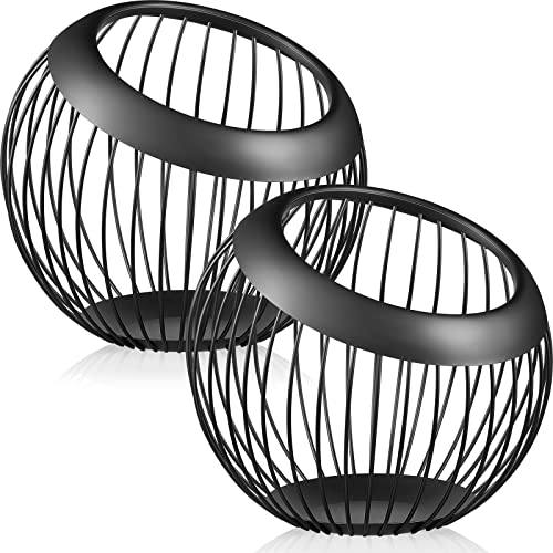 2 Pieces Coffee Pods Holder K Pods Holder Large Capacity Coffee Pod Baskets Stainless Steel Cup Organizer Sturdy for Espresso Capsule Pot Storage Metal Wire Fruit Bowl Snack Storage (2 Count)