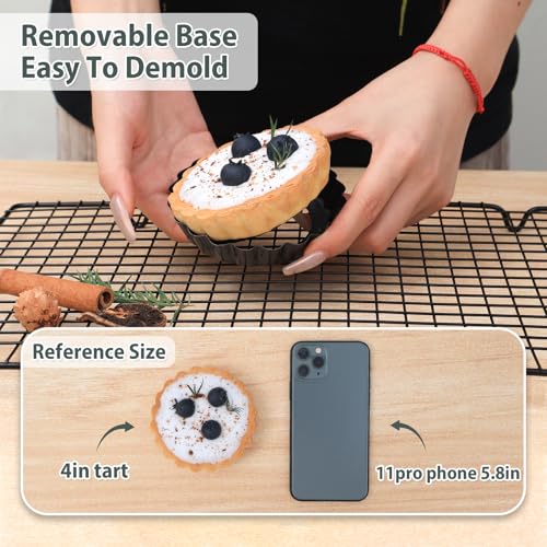 Mini Tart Pans Removable Bottom (16 Count)