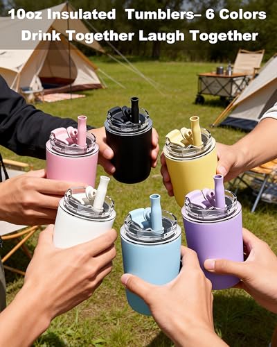 6 Pack 10 oz Insulated Coffee Tumblers (6 Count)