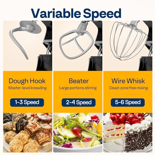 9-in-1 Stand Mixer with Fermentation & Timer, 7.5-Quart, Black