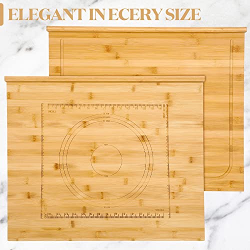 Extra Large Wooden Pastry Board 24 x 22.8 Inch Dough Rolling Board