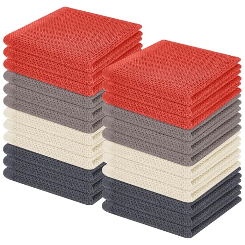 100% Cotton Waffle Weave Kitchen Dish Cloths 24 (24 Count)
