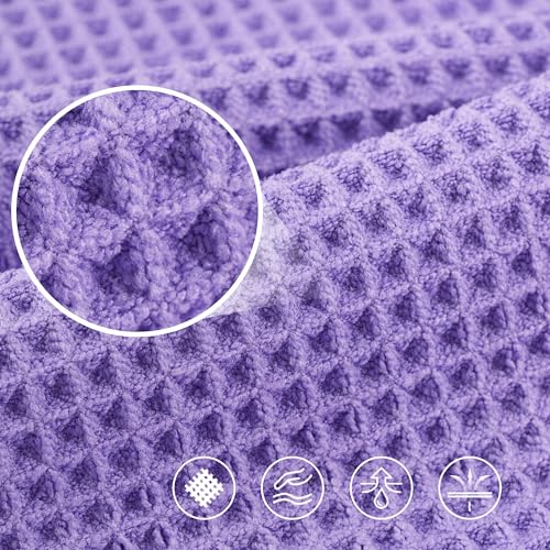 430 GSM Poly Blend Microfiber Quick Dry Waffle Bath Towel (4 Count)