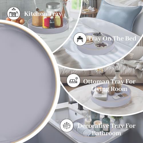 13" Gray Decorative Tray
