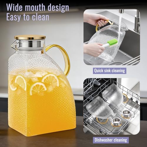 Glass Pitcher With Lid