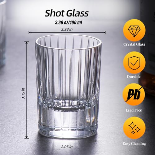 Crystal Whiskey Glasses Set of 2 Handcrafted Old Fashioned Glasses (2 Count)