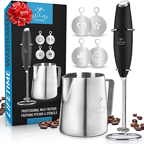 Zulay Premium Gift Milk Frother Set