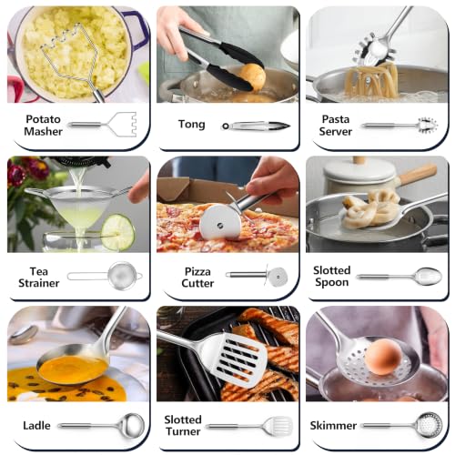Stainless Steel Cooking Utensil Set (39 Count)