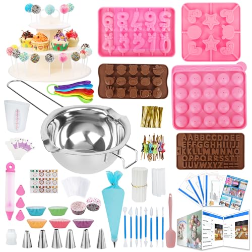 Cake Pop Maker Kit 618Pcs with 5 Silicone Mold Sets