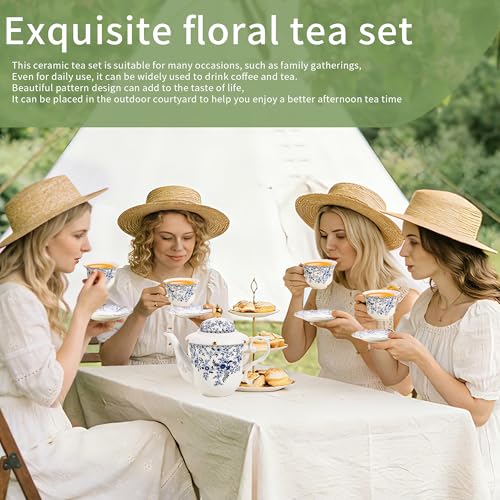 Country Roses Porcelain Tea Set