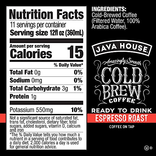 dark roast Liquid Cold Brew Coffee On Tap (128 Fl Oz)
