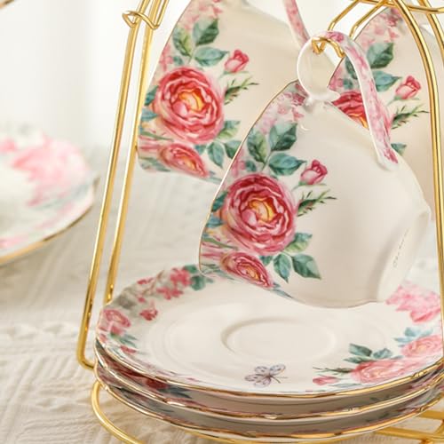 15 Piece British Bone China Tea Cup Sets (15 Count)