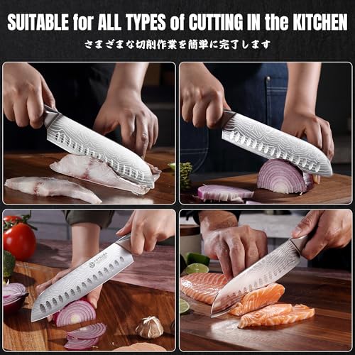 7" Santoku Japanese Chef Knife (3 Count)