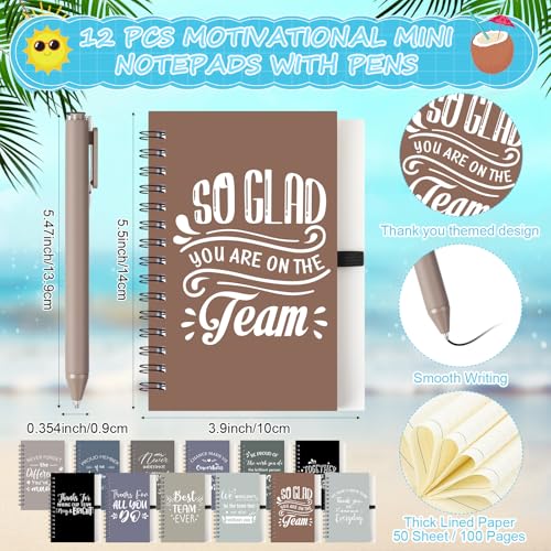 36 Pcs Employee Appreciation Gifts Bulk 24 oz Thank You Tumbler with Lid and Straw Mini Spiral Notebooks and Pens Appreciation Gifts for Team Employee Coworkers Teacher (36 Count)