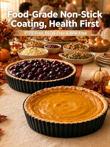 9.45*2.2 Inch Quiche Pans 2 Pack. Removable Bottom
