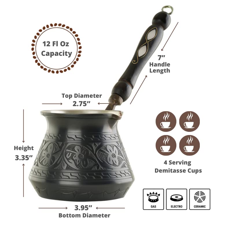 12 oz Handmade Copper Turkish Coffee Pot