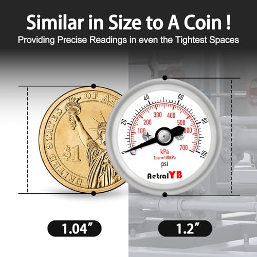 100Psi 700Kpa Mini Pressure Gauge