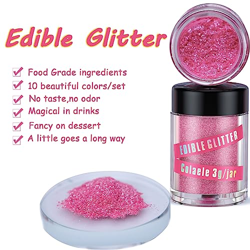 Edible Glitter for Cakes Drinks Luster Dust Set