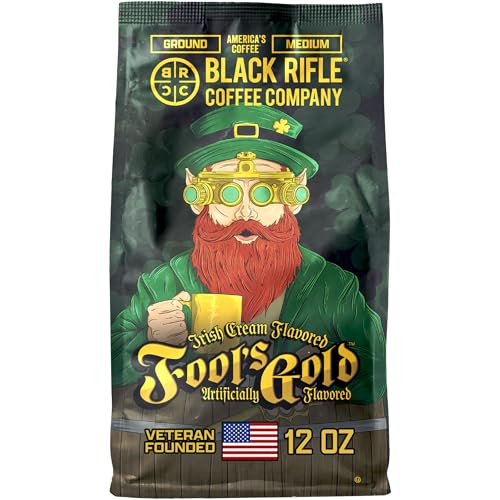 Black Rifle Coffee Medium Roast Ground Coffee Fools Gold 12 oz (12 Ounce)