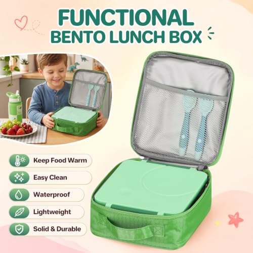 Bento Lunch Box for Kids with 8oz Soup Thermo&Lunch Bag