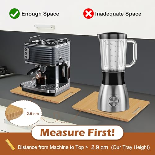 Appliance Slider for Kitchen Appliances 360° Rolling Sliding Tray for Coffee Maker Countertop