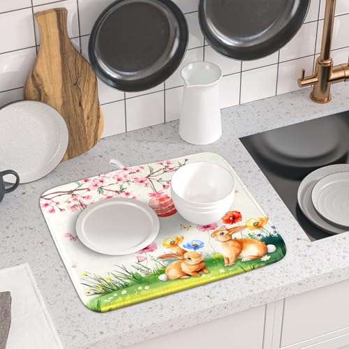Easter Bunny Dish Drying Mat