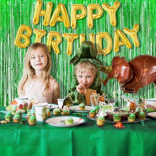 Green Party Streamers Backdrop