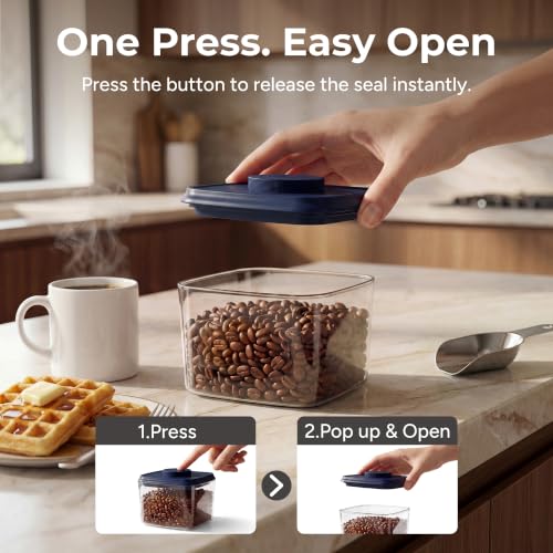 Glass Airtight Food Storage Containers with Pop Lids (5 Count)