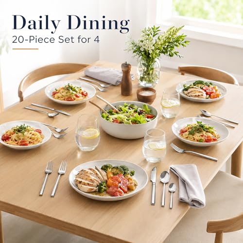 20 Piece Stainless Steel Flatware Set for 4