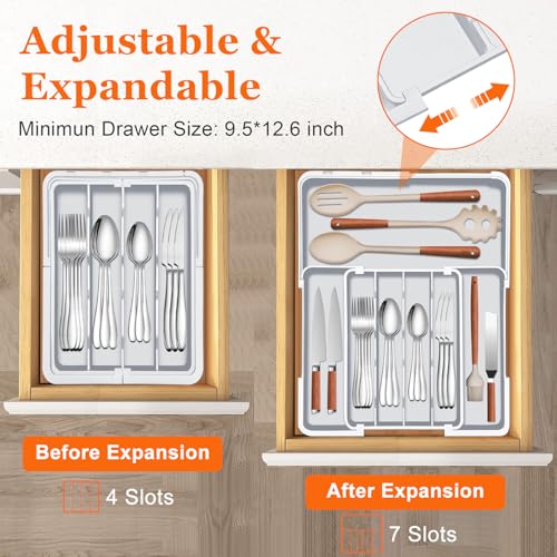 Adjustable Silverware Drawer Organizer