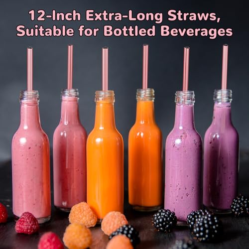 12” Heart Shaped Stainless Steel Straws Fit for Stanley Tumbler 40oz (10 Count)