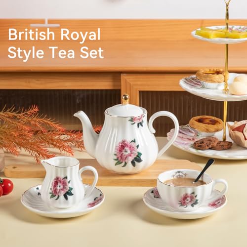 Sweejar Porcelain Tea Sets British Royal Series (22 Count)