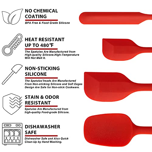 4 Piece Silicone Spatula Set (4 Count)