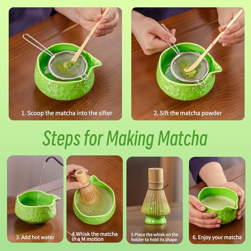 7 PCS Green Matcha Whisk Set