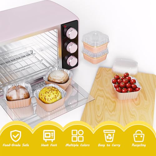 25 Pack Mini Cake Pans with Lids (25 Count)