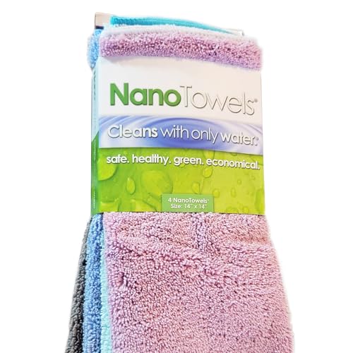 Multi-Color- The Amazing Eco Cloth that Cleans Virtually Any Surface with Only Water. No More Paper Towels Or Toxic Chemicals. 4-Pack (14x14, Multi-Color Pack) (4 Count)