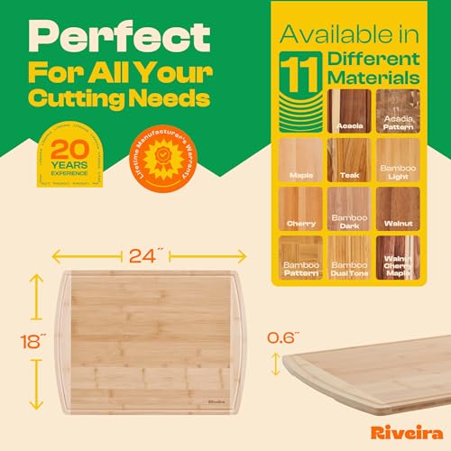 Two Tone Bamboo Wood Cutting Board