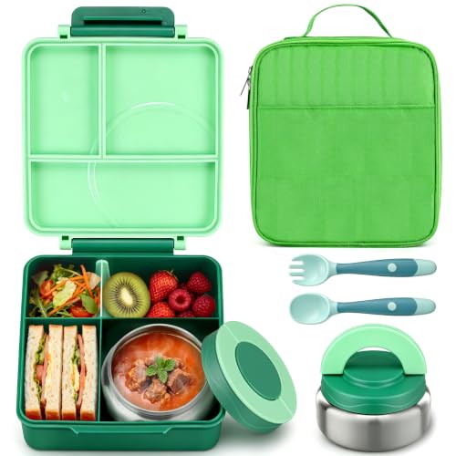 Bento Lunch Box for Kids with 8oz Soup Thermo&Lunch Bag