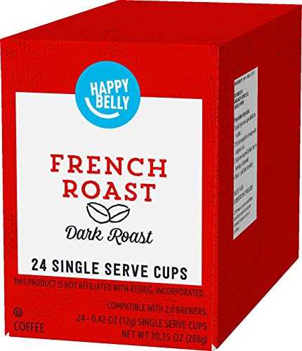 Amazon Brand Happy Belly Dark Roast Coffee Pods (24 Count)