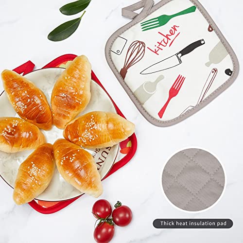 Oven Mitts and Potholders Dish Towles Set 100% Cotton for Perfect for Gifting (16 Ounce)