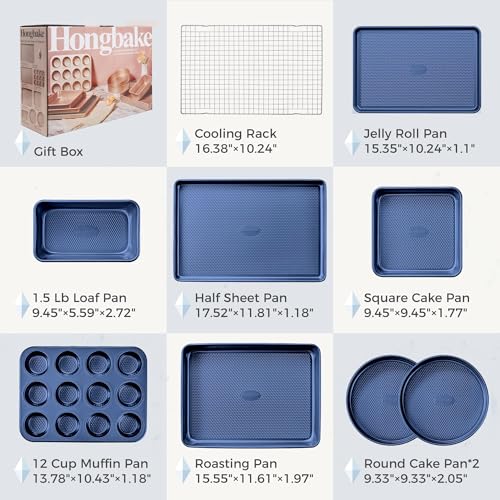 9 Piece Baking Pans Set Nonstick (9 Count)